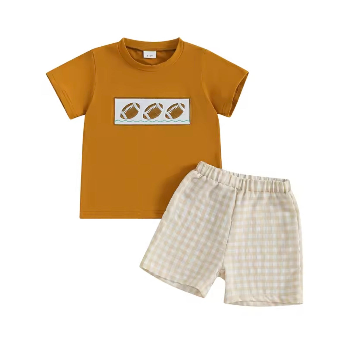 Football Smocked Short Sets